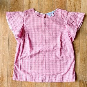 Draper James Pink Gingham Top